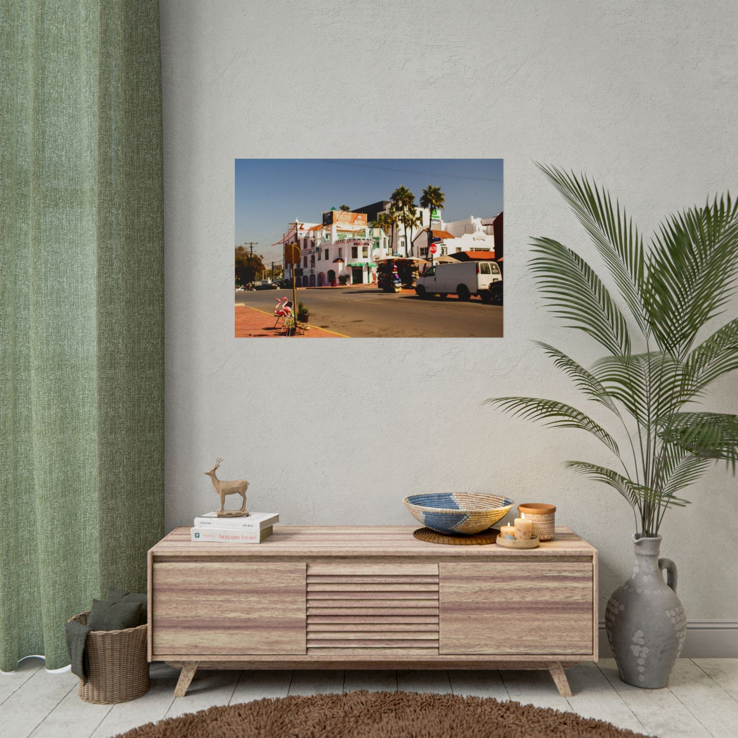 Vintage Beach Town Photo Poster — Ensenada Rolled Poster