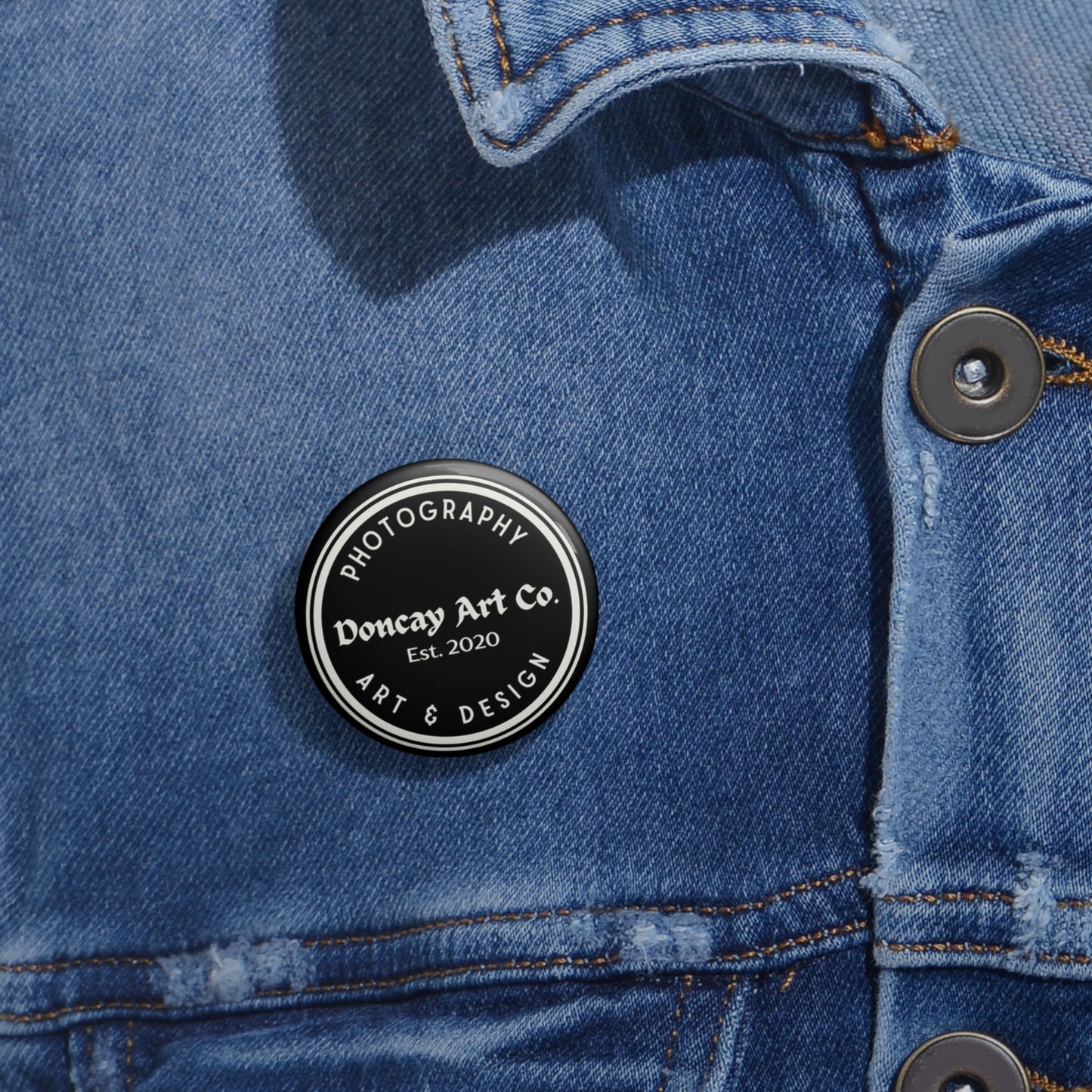 Custom Pin Button — Doncay Art Co. Logo Badge