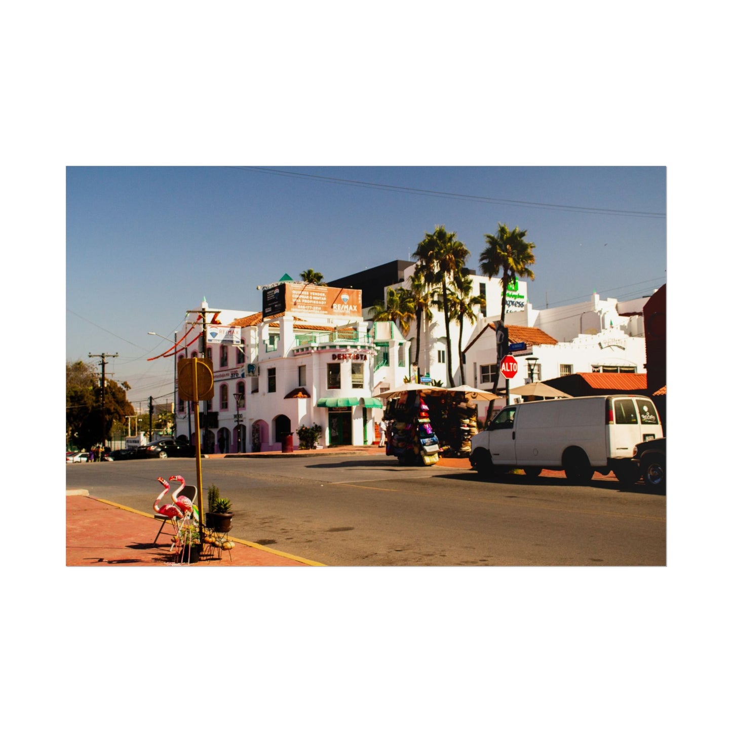 Vintage Beach Town Photo Poster — Ensenada Rolled Poster
