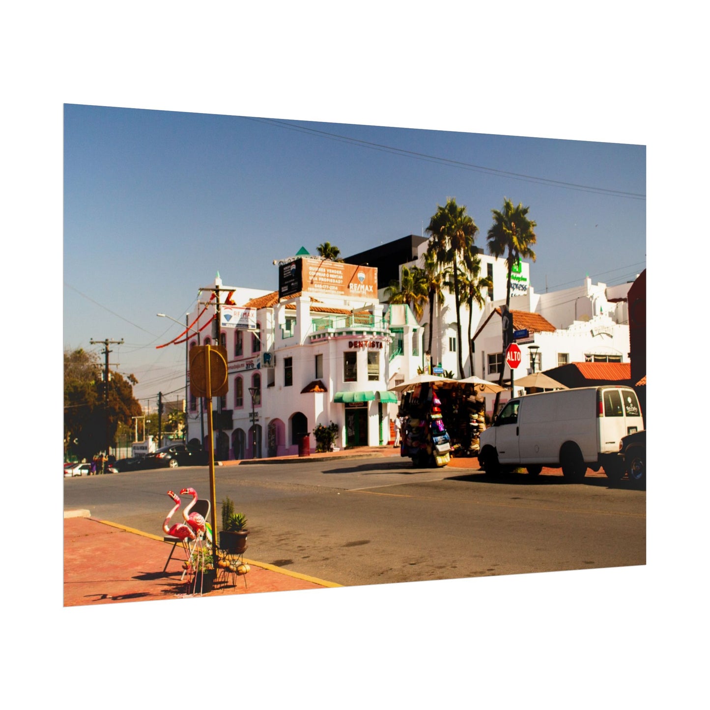 Vintage Beach Town Photo Poster — Ensenada Rolled Poster
